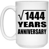 38th Anniversary Square Root of 1444 Years Anniversary - 15oz Coffee Mug