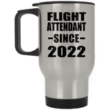 Flight Attendant Since 2022 - Silver Travel Mug