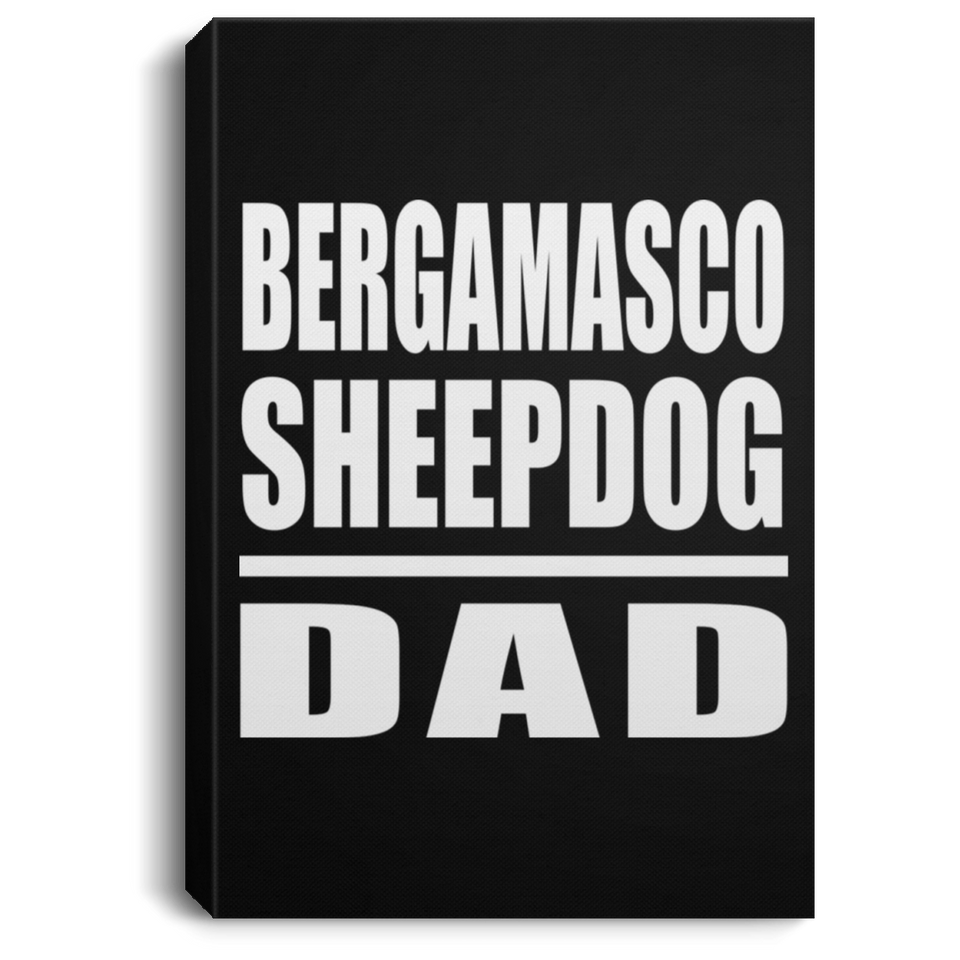 Bergamasco Sheepdog Dad - Canvas Portrait