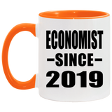 Economist Since 2019 - 11oz Accent Mug Orange