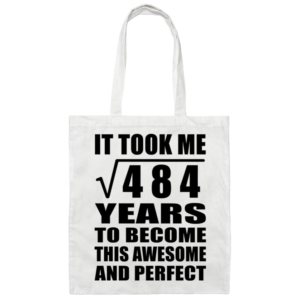 22nd Birthday Took Square Root of 484 Years To Awesome - Tote Bag White