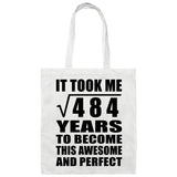 22nd Birthday Took Square Root of 484 Years To Awesome - Tote Bag White
