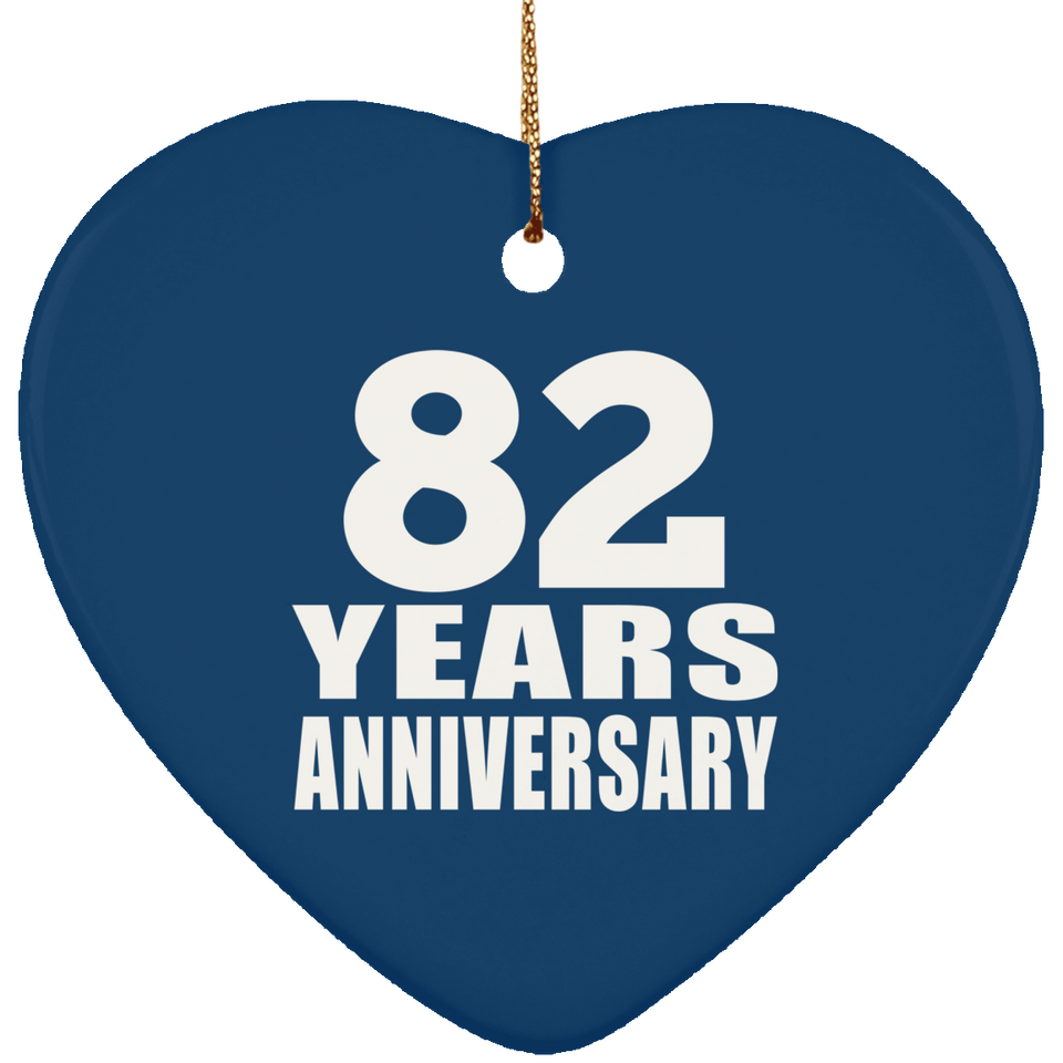 82nd Anniversary 82 Years - Heart Ornament