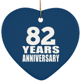 82nd Anniversary 82 Years - Heart Ornament