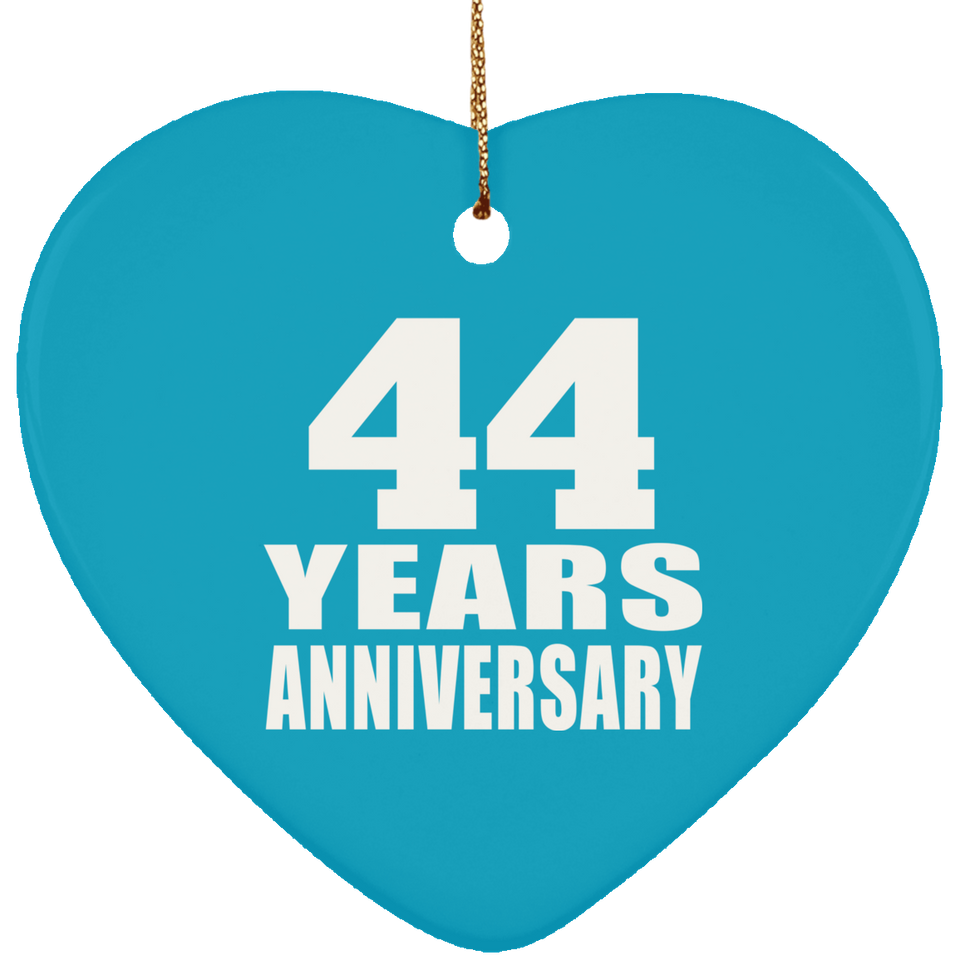 44th Anniversary 44 Years - Heart Ornament