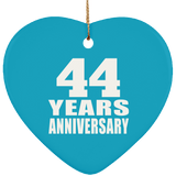 44th Anniversary 44 Years - Heart Ornament