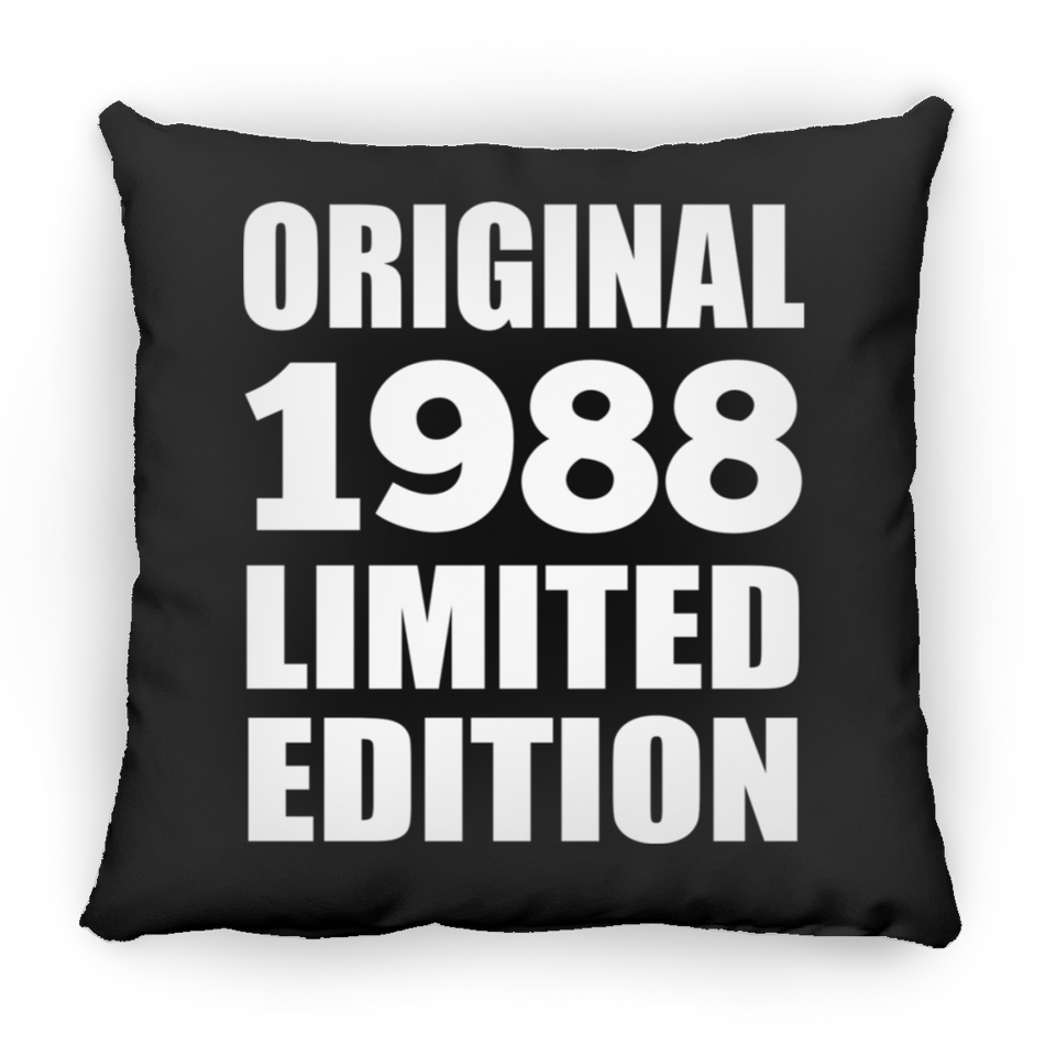 36th Birthday Original 1988 Limited Edition - Throw Pillow Black