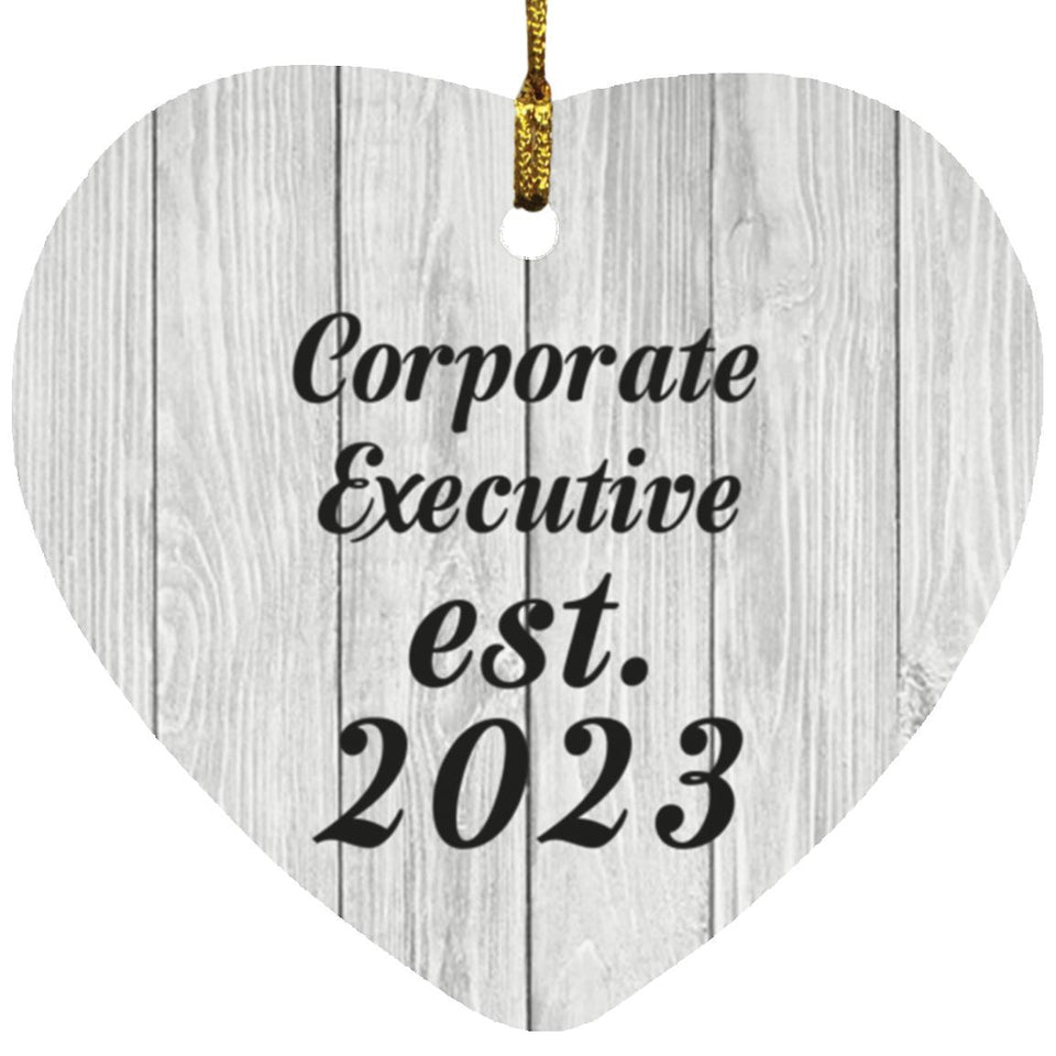 Corporate Executive Established Est. 2023 - Heart Ornament F