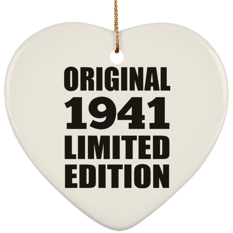 83rd Birthday Original 1941 Limited Edition - Heart Ornament