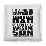 Proud Software Engineer Dad Of Awesome Son - Throw Pillow
