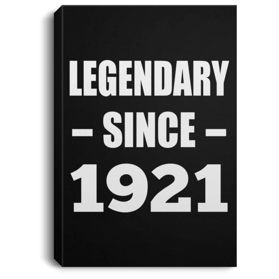 103rd Birthday Legendary Since 1921 - Canvas Portrait