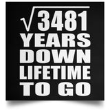 59th Anniversary Square Root of 3481 Years Lifetime To Go - Poster Square