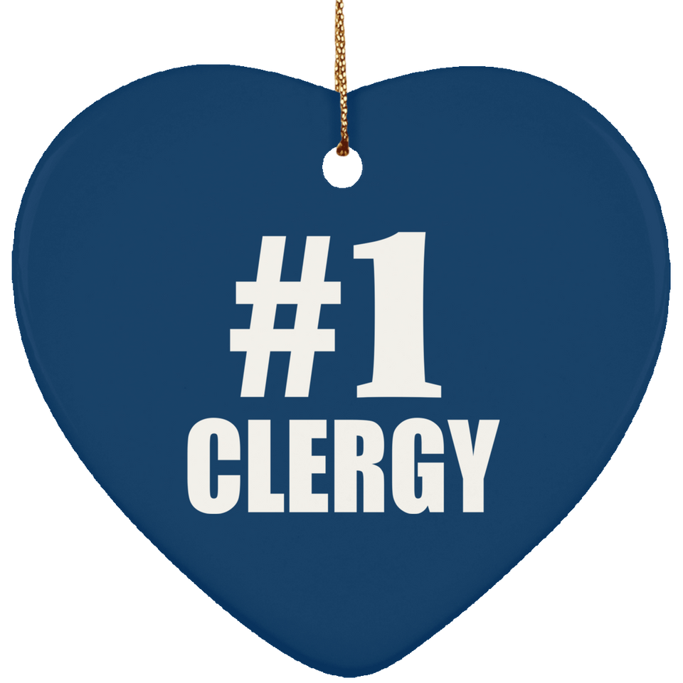Number One #1 Clergy - Heart Ornament