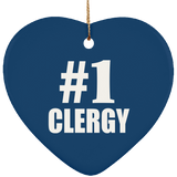 Number One #1 Clergy - Heart Ornament