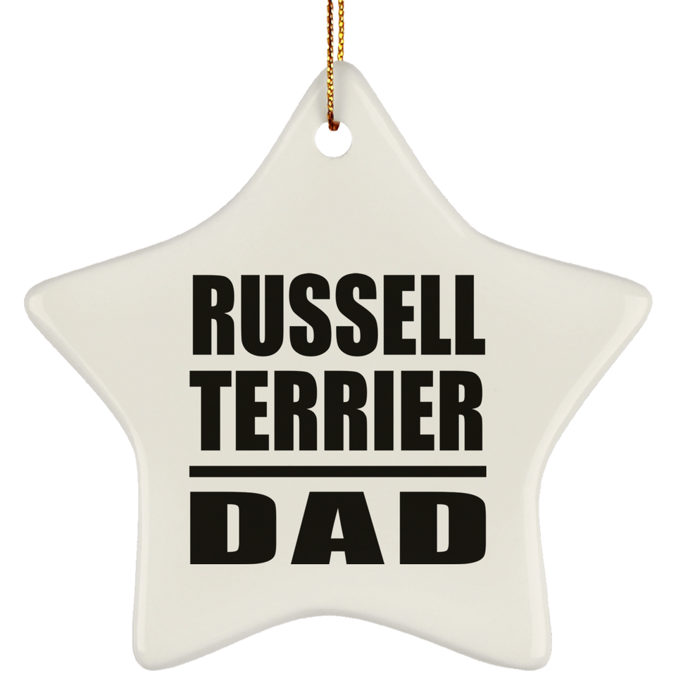 Russell Terrier Dad - Star Ornament
