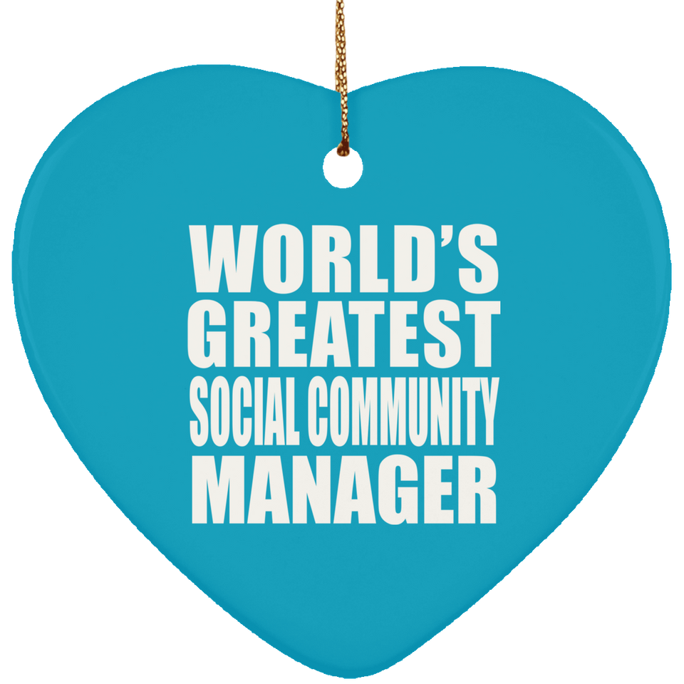 World's Greatest Social Community Manager - Heart Ornament