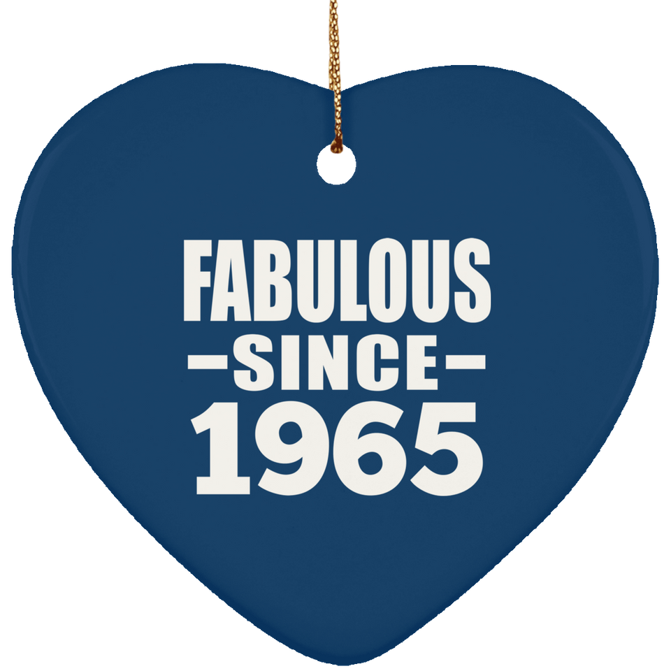 59th Birthday Fabulous Since 1965 - Heart Ornament