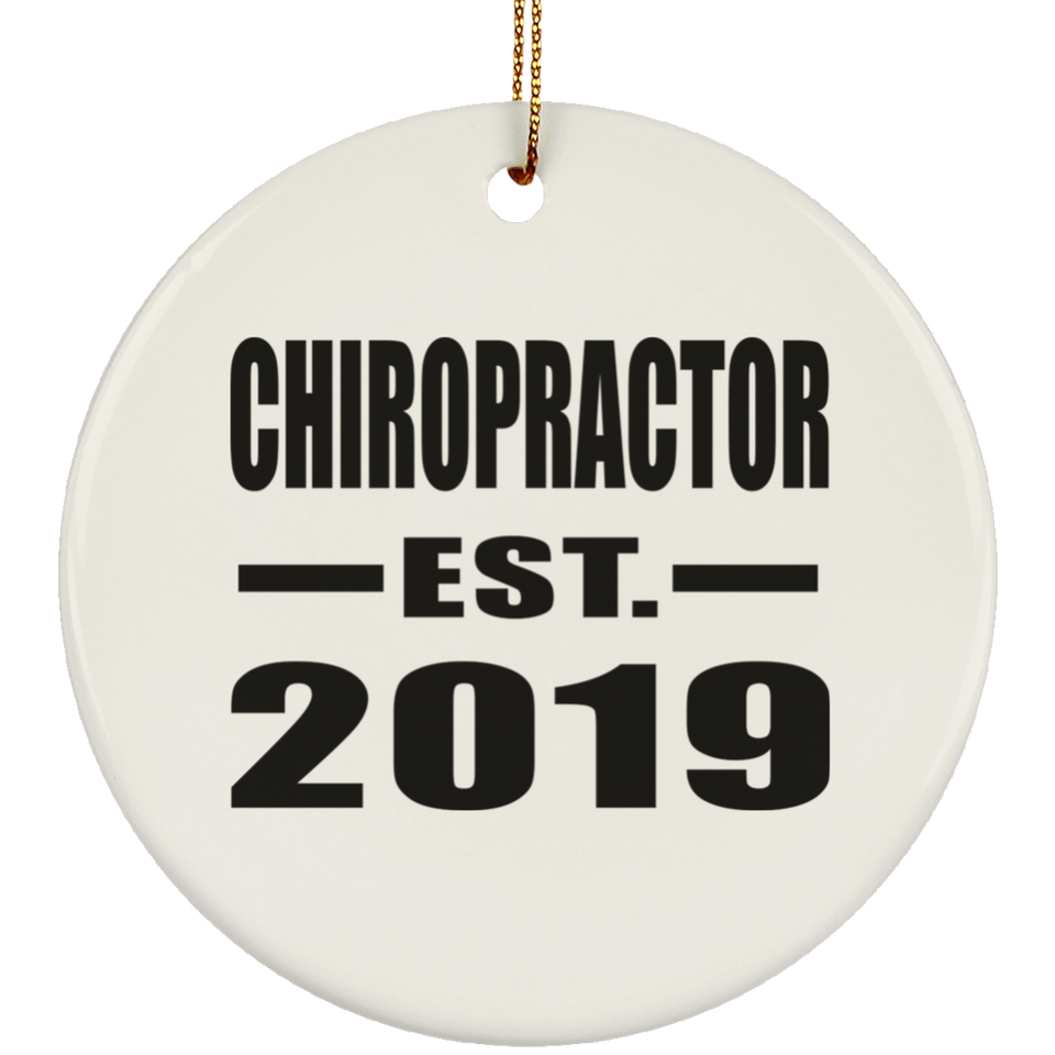 Chiropractor Established EST. 2019 - Circle Ornament