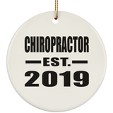 Chiropractor Established EST. 2019 - Circle Ornament