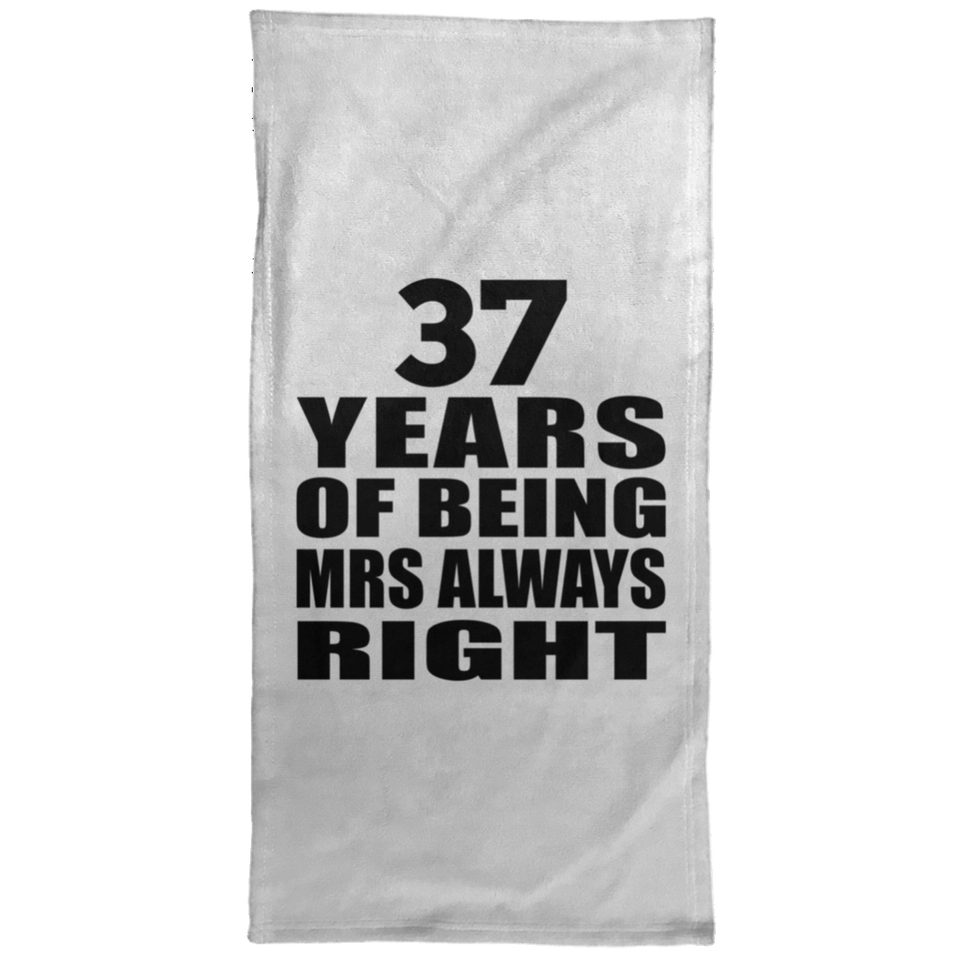 37th Anniversary 37 Years of Being Mrs Always Right - Hand Towel
