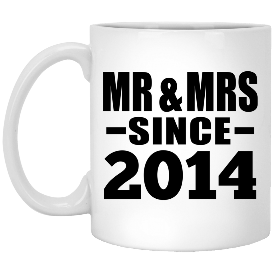 10th Anniversary Mr & Mrs Since 2014 - 11 Oz Coffee Mug