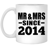 10th Anniversary Mr & Mrs Since 2014 - 11 Oz Coffee Mug