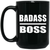 Badass Boss - 15oz Coffee Mug Black