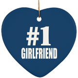 Number One #1 Girlfriend - Heart Ornament
