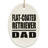 Flat-Coated Retriever Dad - Oval Ornament