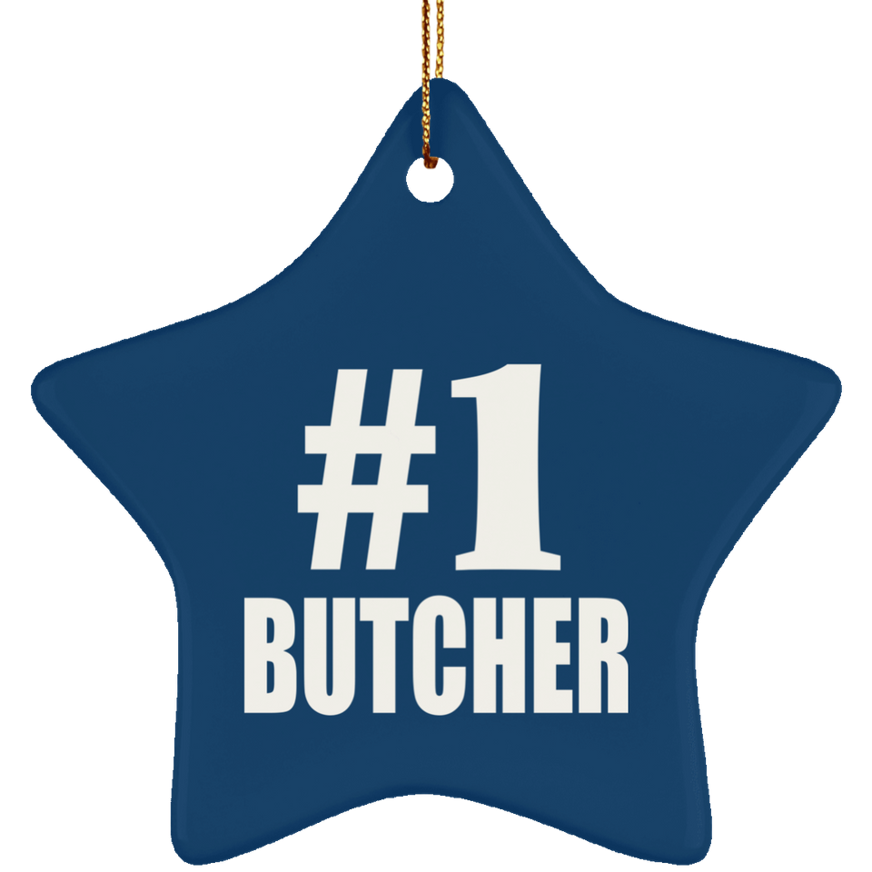 Number One #1 Butcher - Star Ornament