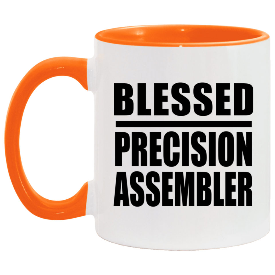 Blessed Precision Assembler - 11oz Accent Mug Orange