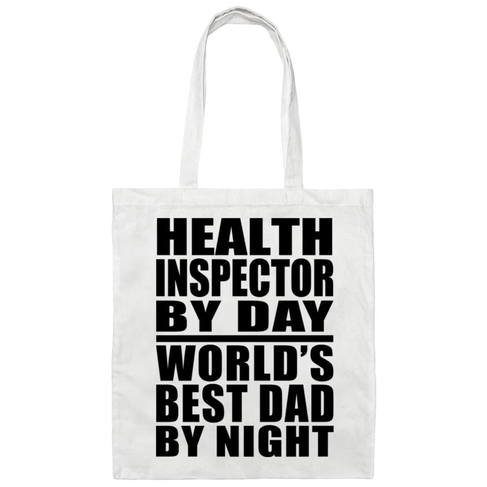 Health Inspector By Day World's Best Dad By Night - Tote Bag White