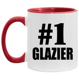 Number One #1 Glazier - 11oz Accent Mug Red