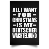 All I Want For Christmas Is My Deutscher Wachtelhund - Poster Portrait