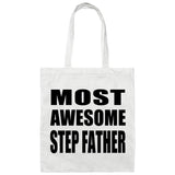 Most Awesome Step Father - Tote Bag White