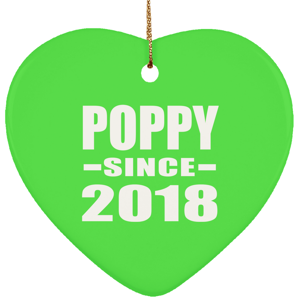 Poppy Since 2018 - Heart Ornament