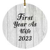 First Year As Wife 2023 - Circle Ornament F