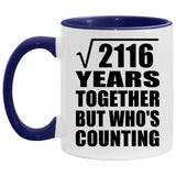 46th Anniversary Square Root of 2116 Years Who's Counting - 11oz Accent Mug Purple