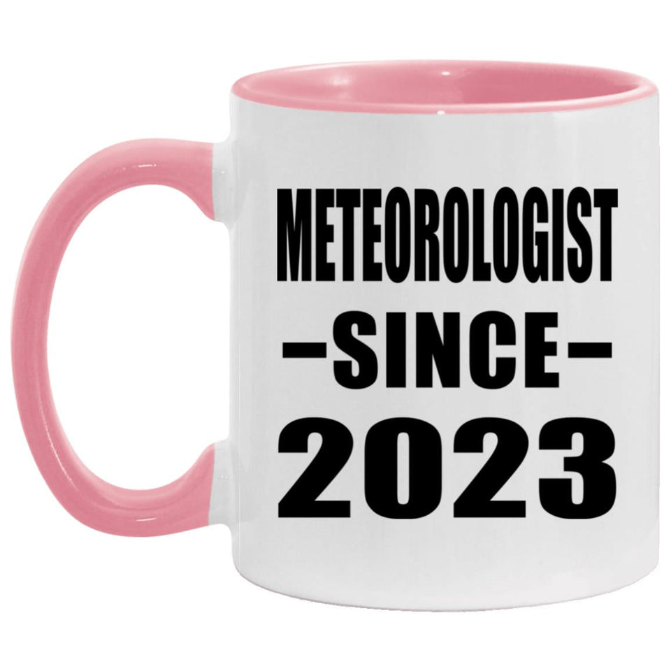 Meteorologist Since 2023 - 11oz Accent Mug Pink