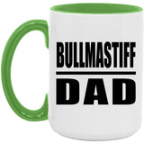Bullmastiff Dad - 15oz Accent Mug Green