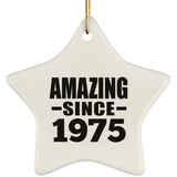 49th Birthday Amazing Since 1975 - Star Ornament