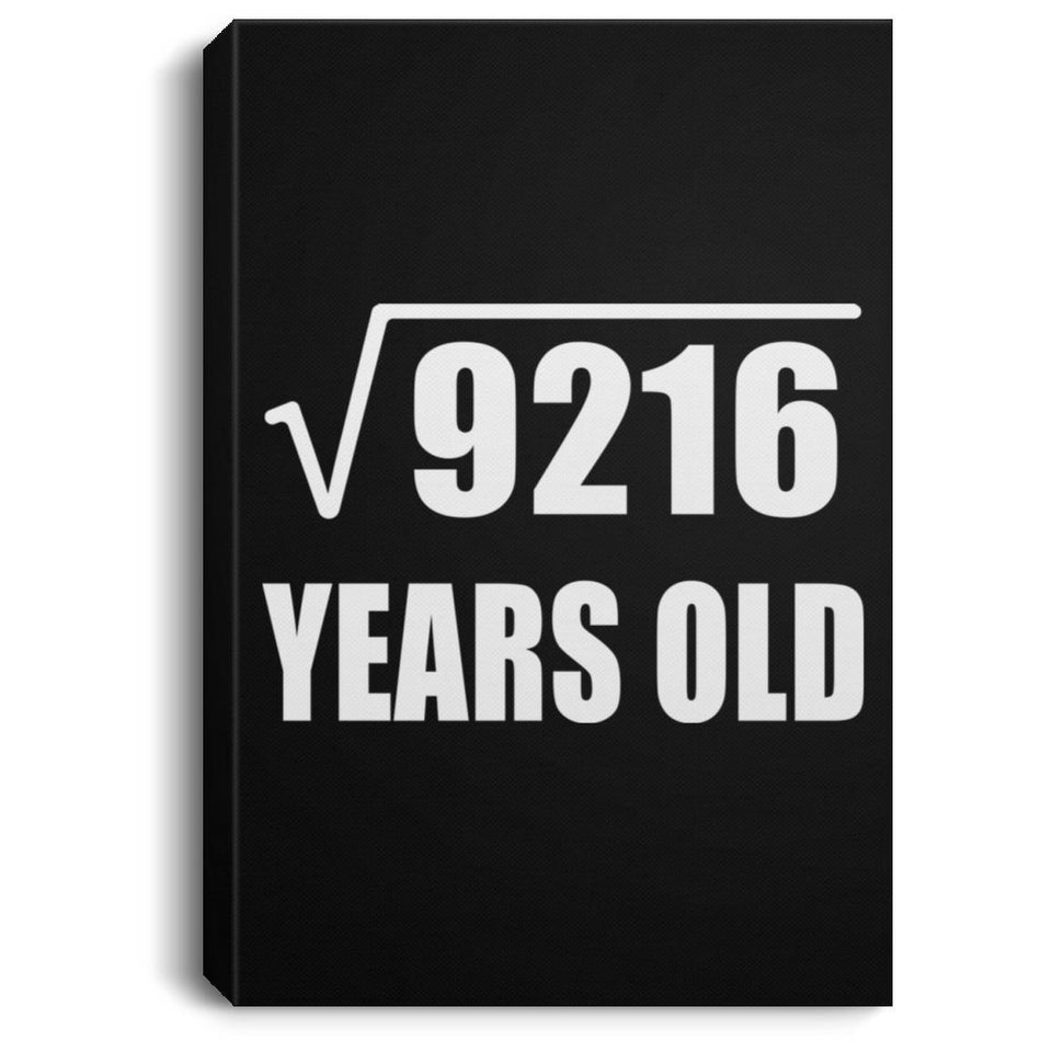 96th Birthday Square Root of 9216 Years Old - Canvas Portrait