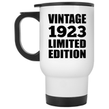 101st Birthday Vintage 1923 Limited Edition - White Travel Mug