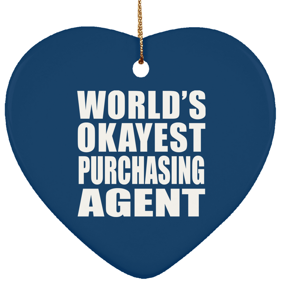 World's Okayest Purchasing Agent - Heart Ornament