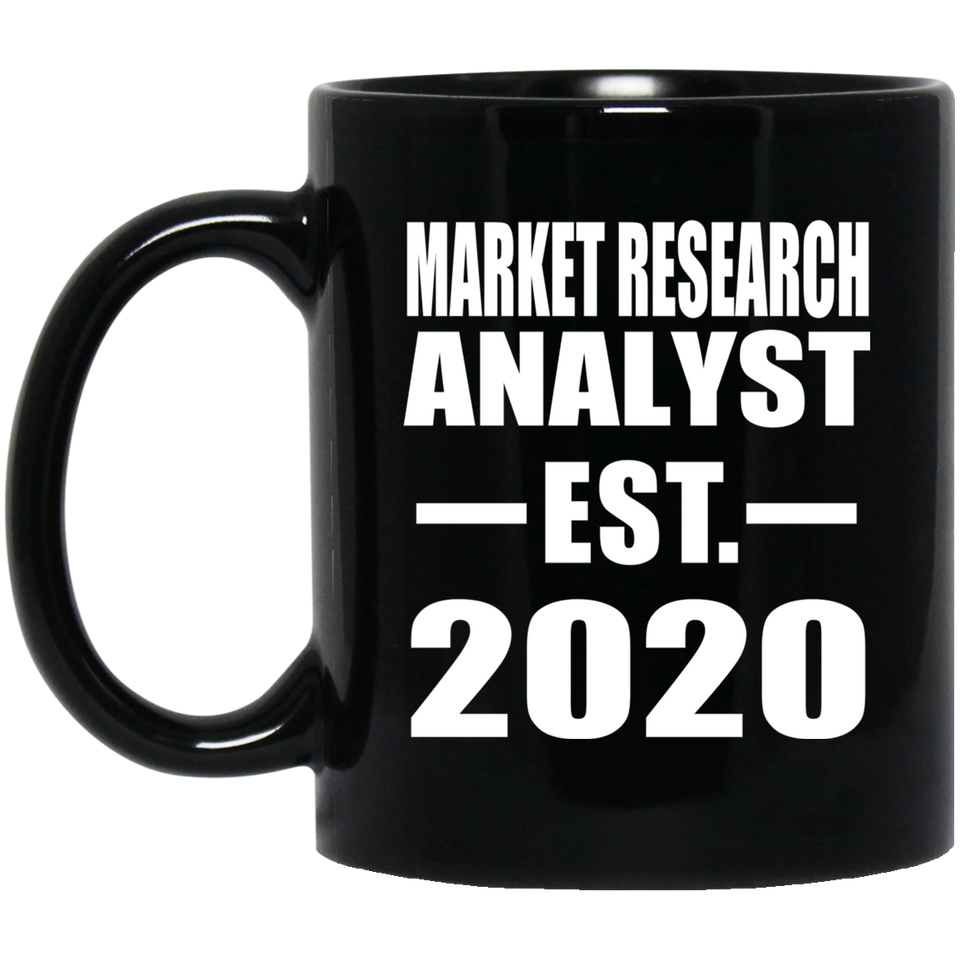 Market Research Analyst Established EST. 2020 - 11oz Coffee Mug Black
