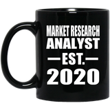Market Research Analyst Established EST. 2020 - 11oz Coffee Mug Black