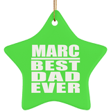 Marc Best Dad Ever - Star Ornament