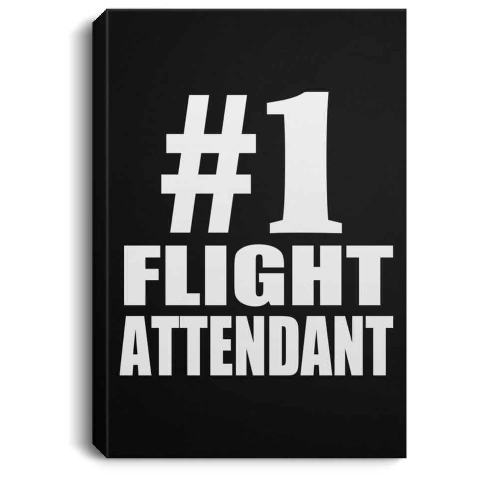 Number One #1 Flight Attendant - Canvas Portrait