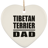 Tibetan Terrier Dad - Heart Ornament