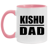 Kishu Dad - 11oz Accent Mug Pink
